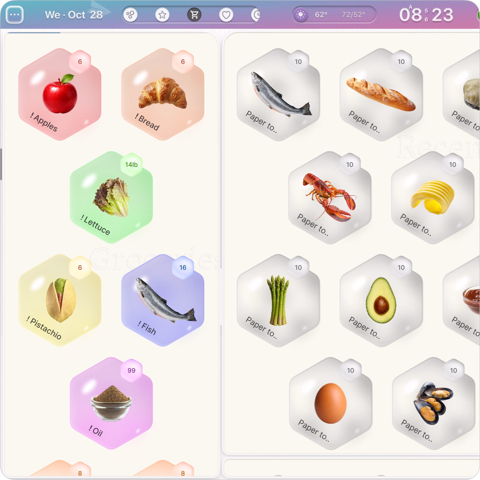 One shopping list, every phone, always in sync.