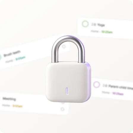 A locked padlock
